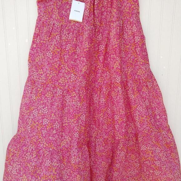 Xirena Larken Dress Size L NWT Pink Flora Ditsy Floral Print Midi Cotton Silk - Picture 9 of 12